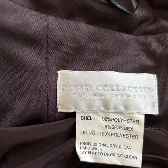 Elegant Chocolate Brown V neck sleeveless gown - Picture 5 of 5